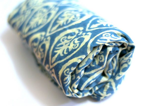 SWA-024(1) Cookiie Blanket swaddle wrap - mulmul - Blue with print