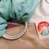 WS-005(2) cookiie woven ring sling - skyla- red aqua white