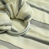 WS-008(1) cookiie woven ring sling - creme grey stripes