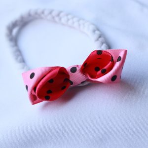 HBA 17 Cookiie baby Headband polka dot bow