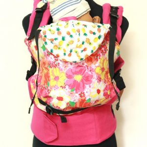 E-0004(4) Cookiie baby Carrier - Embrace -Pink Petunia flowers