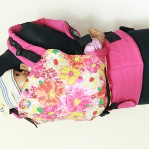 E-0004(2) Cookiie baby Carrier - Embrace -Pink Petunia flowers