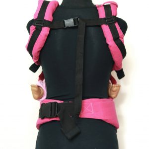E-0004(5) Cookiie baby Carrier - Embrace -Pink Petunia flowers
