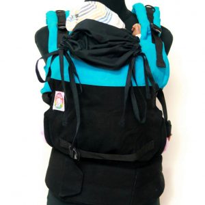 B - 0006 (4) Cookiie baby carrier GO - Blue half black