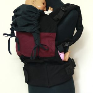 B - 0005 (2) Cookiie baby carrier GO -Purple on Black