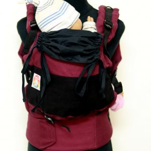 B - 0008 (5) Cookiie baby carrier GO - Charcoal on Plum Purple