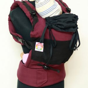 B - 0008 (4) Cookiie baby carrier GO - Charcoal on Plum Purple