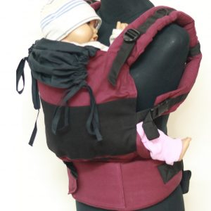 B - 0008 (3) Cookiie baby carrier GO - Charcoal on Plum Purple