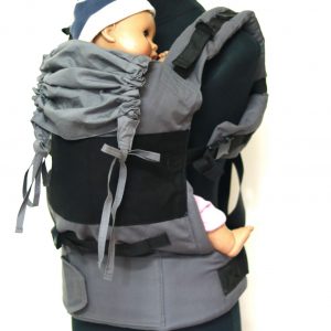 B - 0003 (5) Cookiie baby carrier GO - Black on Grey