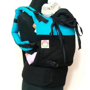 B - 0006 (3) Cookiie baby carrier GO - Blue half black