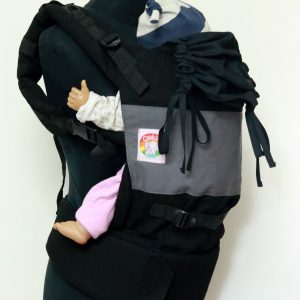 B - 0004 (1) Cookiie baby carrier GO - Grey on Black