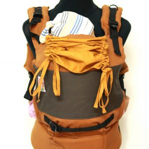 B - 0010 (5) Cookiie baby carrier GO - Brown on Mustard