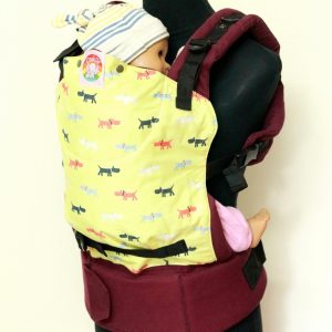 S-2020-- E-0005 (3) Cookiie baby carrier Original and Embrace - Doggy on Plum purple