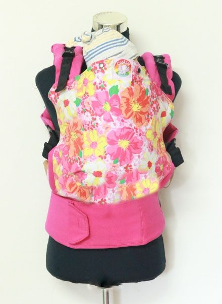 T-1010 (3) Cookiie baby carrier Toddler - Pink petunia flowers
