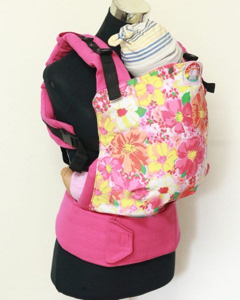 T-1010 (1) Cookiie baby carrier Toddler - Pink petunia flowers