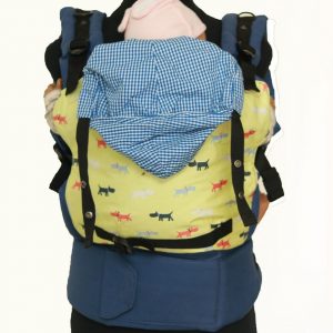 E-0007 (1) Cookiie baby carrier - Embrace - Doggy Days on Blue