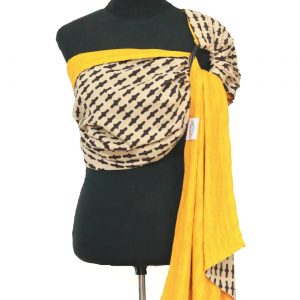 S- 3052 (2) cookiie ring sling baby carrier double layer cotton- aeroplay on yellow