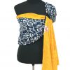 S- 3048 (2) cookiie ring sling baby carrier double layer cotton- legacy ikkat on yellow