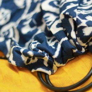 S- 3048 (1) cookiie ring sling baby carrier double layer cotton- legacy ikkat on yellow