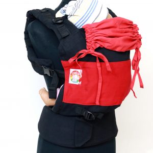 B - 0012 (1) Cookiie baby carrier GO Red on Black
