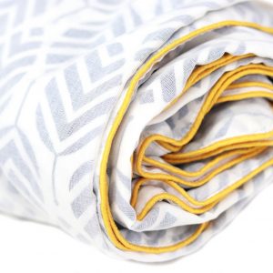 SW3 016(4) cookiie baby blanket Chevron leaf - yellow