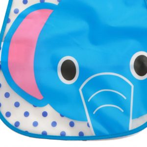 WBA 13 (4) baby bib with velcro blue elephant