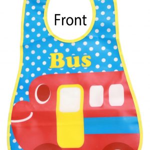 WBA 13 (5) baby bib with velcro red bus