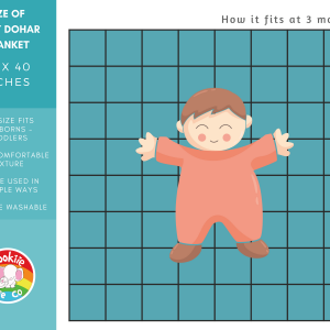 Cookie Muslin Baby Blanket Sizing - Dohar