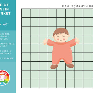 Cookie Muslin Baby Blanket Sizing - Muslin