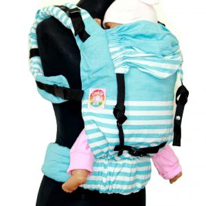 Cookie Ergonomic Linen Baby Carrier - Blue