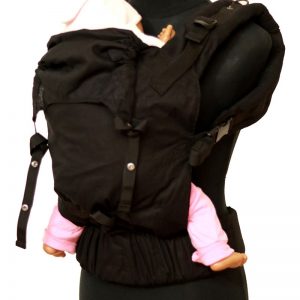 Cookie Ergonomic Linen Baby Carrier - Black
